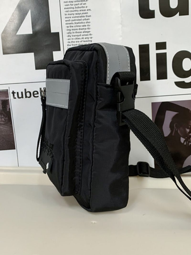 Férfi Nejlon Fényvisszaverő Kialakítás Nagy Kapacitású Crossbody Táska Könnyű Telefontáska Válltáska
