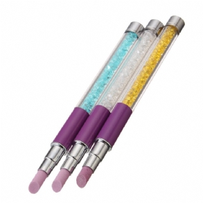 Nail Pusher Dead Skin Remover Cuticle Crystal Clean Pen Manikűr Eszközök
