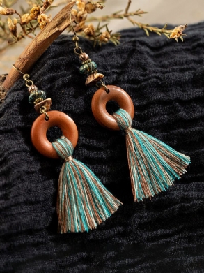 Bohemian Vintage Ring Color Rope Fülbevaló Türkiz