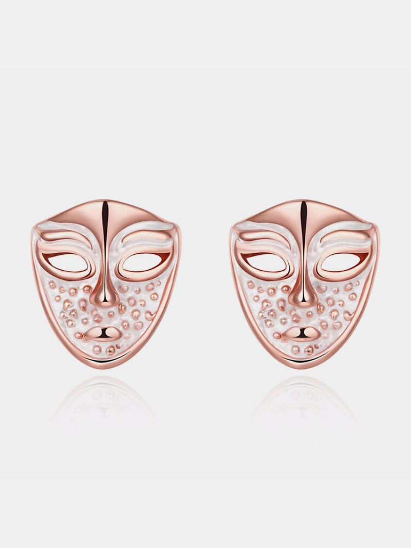 Inalis® Simple Style Rose Gold Maszk Olajcsepp Uniszex Fülbevaló