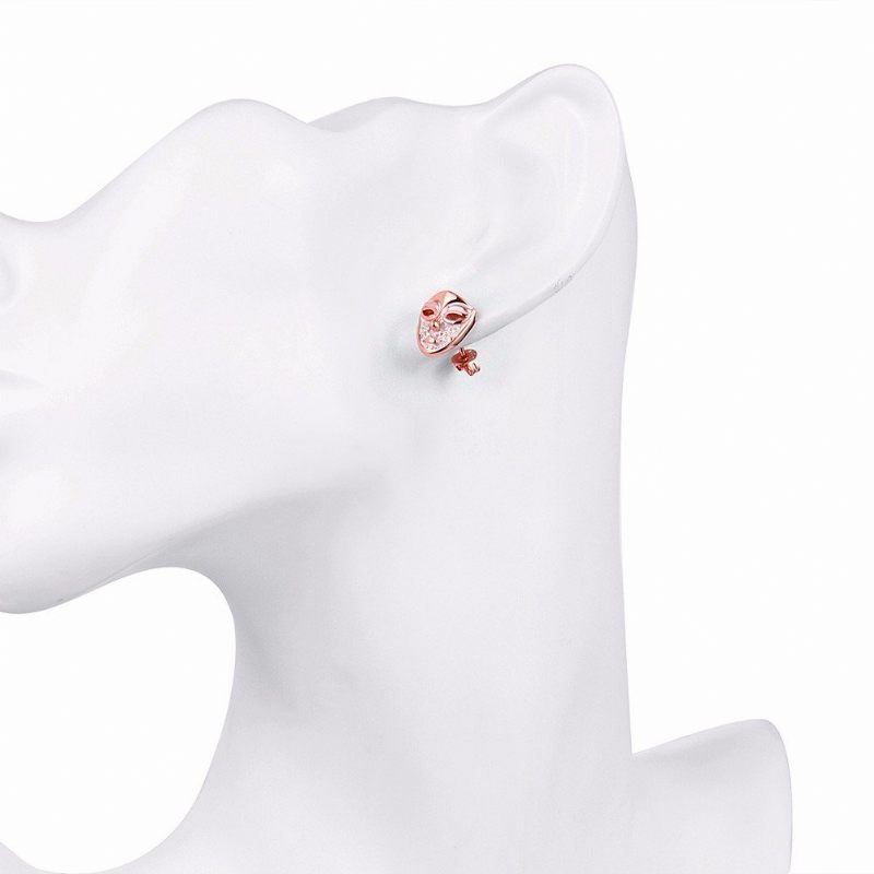 Inalis® Simple Style Rose Gold Maszk Olajcsepp Uniszex Fülbevaló