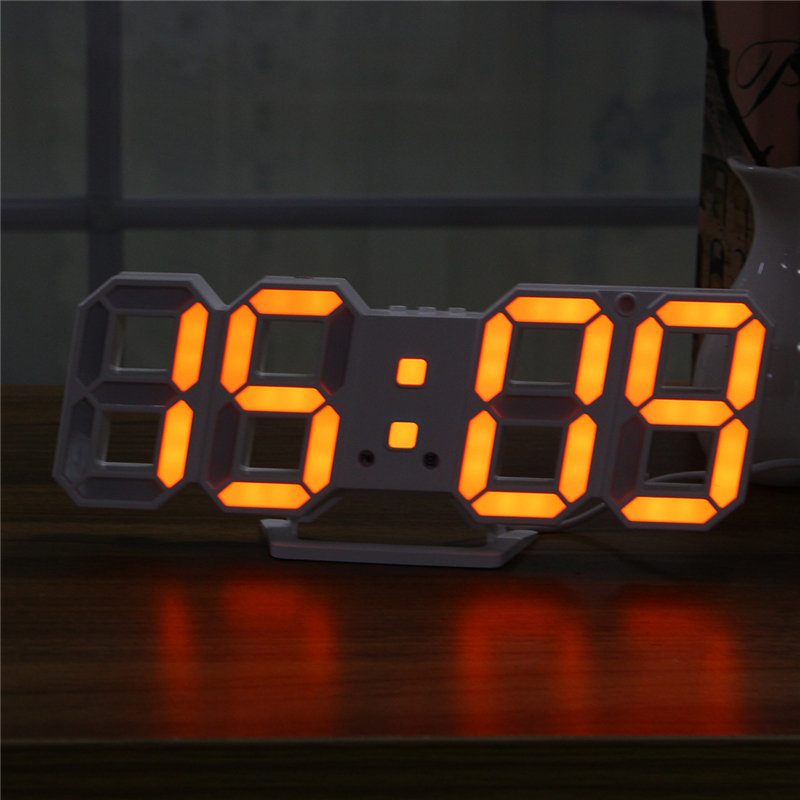 Nagy Modern Kialakítású Digitális Led Falióra 24 Vagy 12 Órás Kijelzővel