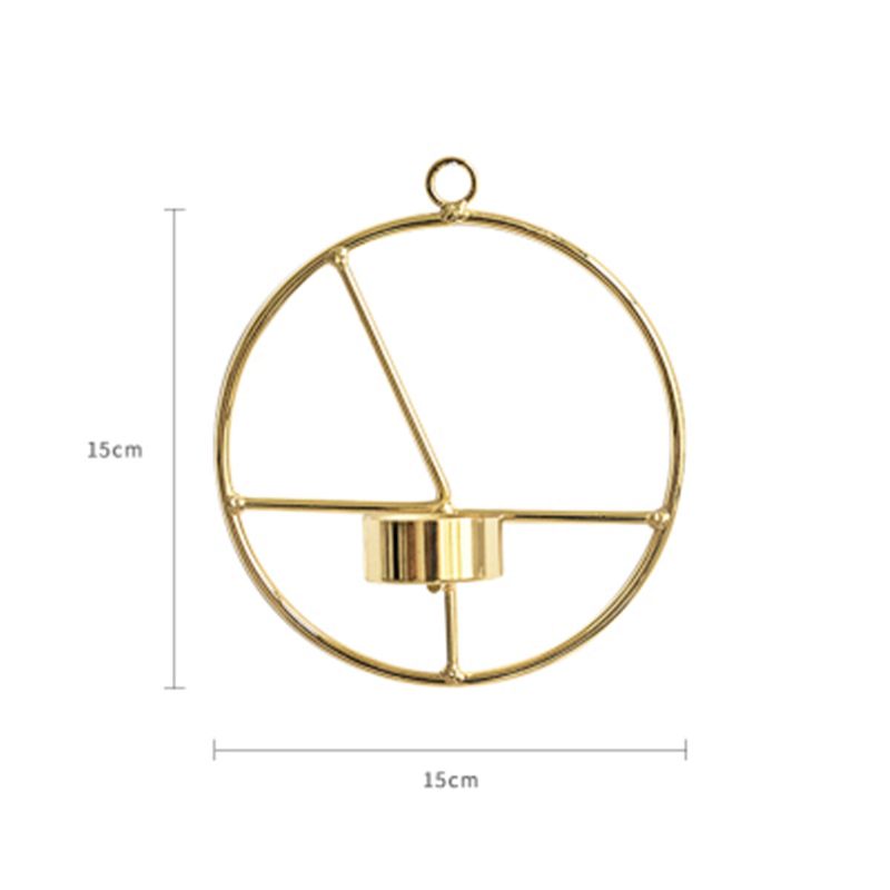 Nordic Style 3d Geometrikus Gyertyatartó Fém Fali Lakberendezés
