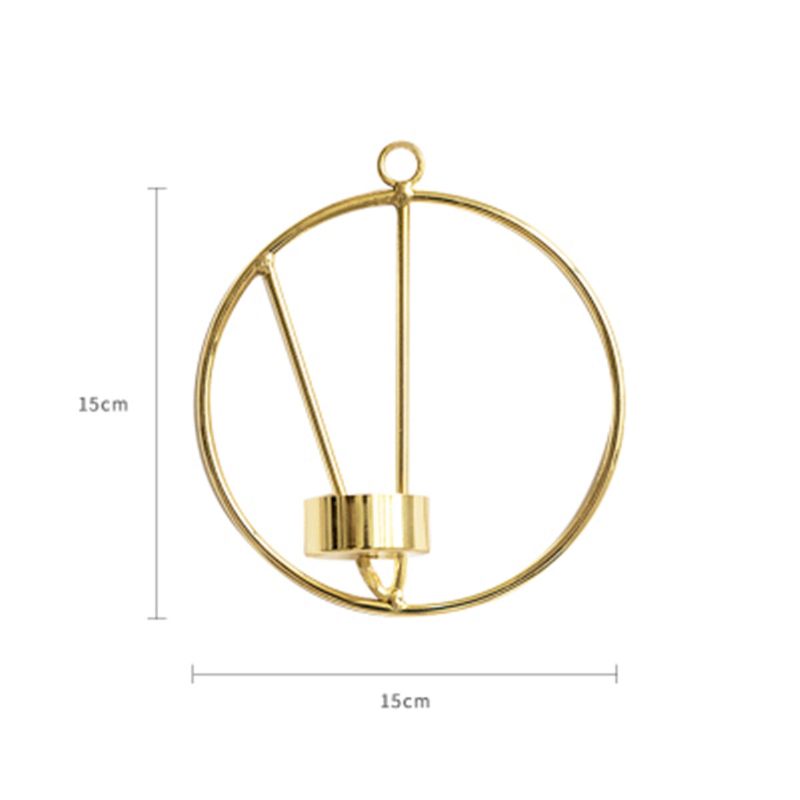 Nordic Style 3d Geometrikus Gyertyatartó Fém Fali Lakberendezés