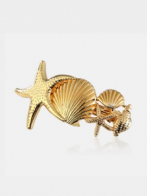Aranyos Hajtűtartozékok Tengeri Csillag Kagyló Dekoratív Ezüst Arany Hajtűk Divatos Ékszerek Nőknek