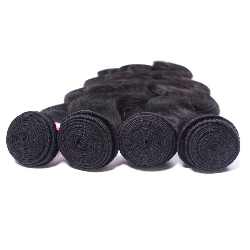 Indian Hair Bodywave Hajcsomagok 100%-ban Természetes Emberi Haj Kötegek Dupla Vetülék Vastag Remy Haj