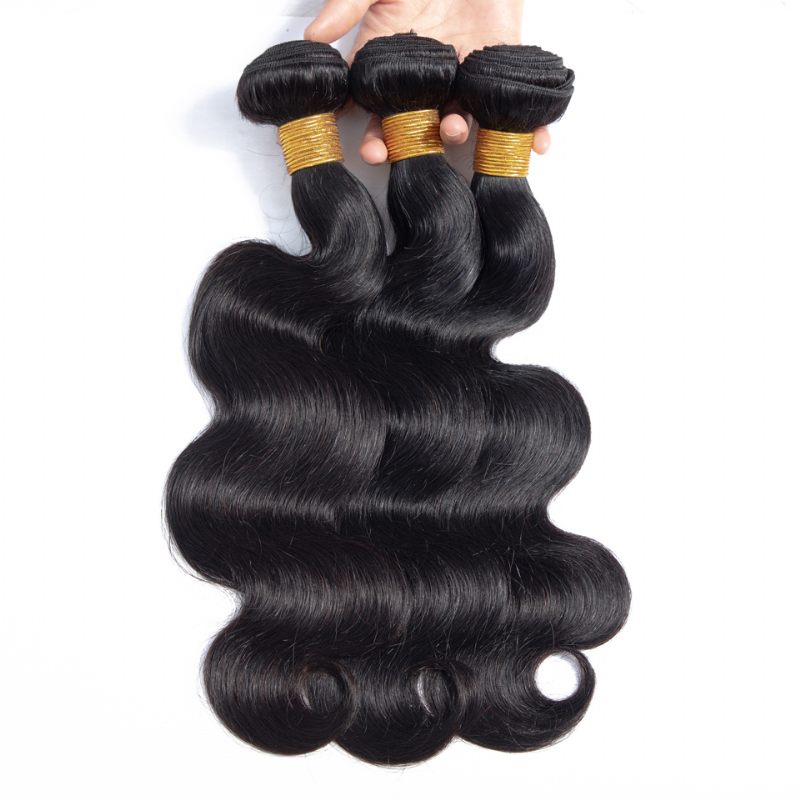 Indian Hair Bodywave Hajcsomagok 100%-ban Természetes Emberi Haj Kötegek Dupla Vetülék Vastag Remy Haj