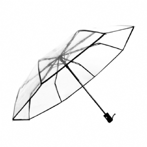 Az Átlátszó Esernyő Lehetővé Teszi A Testreszabást Teljesen Automatikus Három Összecsukható Logónyomtató Esős Napokra