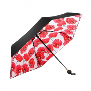Kiváló Minőségű Nap És Eső 5 Összecsukható Esernyő Új Stílusú Kis Méretű Fekete Vinil Napernyő Aranyos Hölgy Utazó Lányoknak
