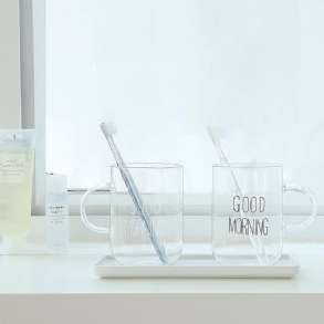 Üveg Fogkefe Tartó Fürdőszoba Átlátszó Nagy Kapacitású Csésze Koreai Mosópohár Ins Futófelületek Divat Bögre Felnőtteknek