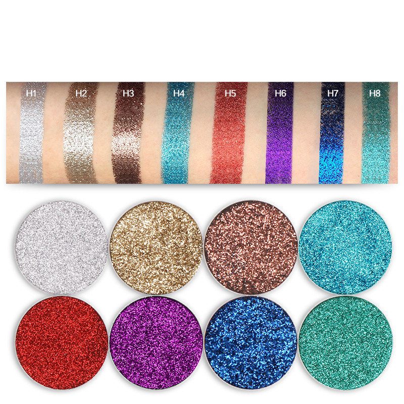 Tz Pressed Glitters Single Eyeshodow Diamond Rainbow Eyes Make Up Cosmetics