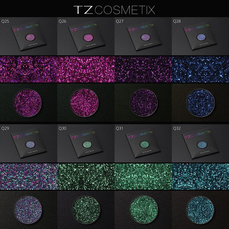 Tz Pressed Glitters Single Eyeshodow Diamond Rainbow Eyes Make Up Cosmetics