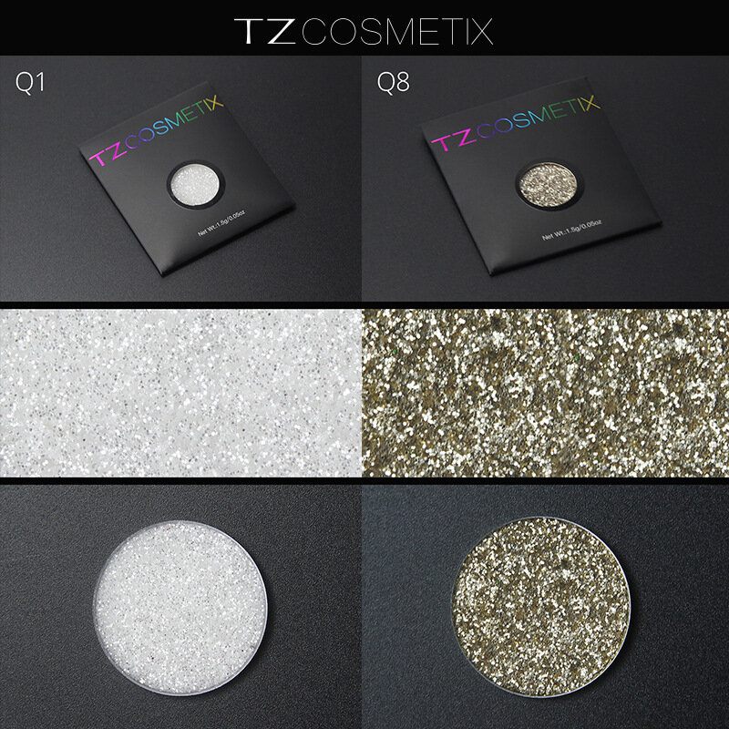 Tz Pressed Glitters Single Eyeshodow Diamond Rainbow Eyes Make Up Cosmetics