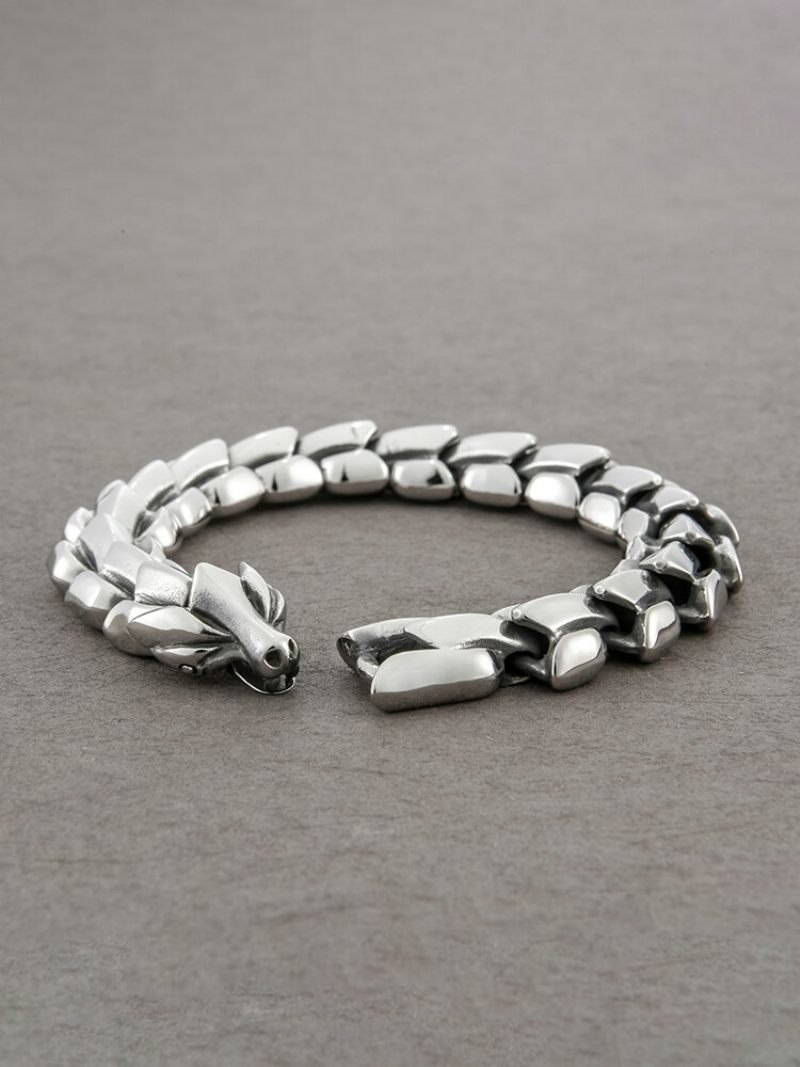Vintage Titanium Steel Férfi Karkötő Personality Keel Chain