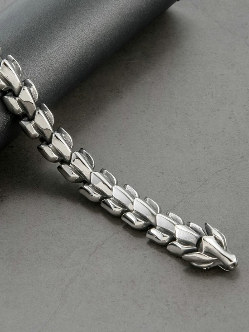 Vintage Titanium Steel Férfi Karkötő Personality Keel Chain