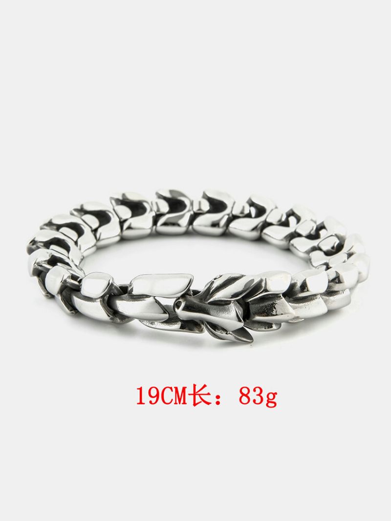 Vintage Titanium Steel Férfi Karkötő Personality Keel Chain