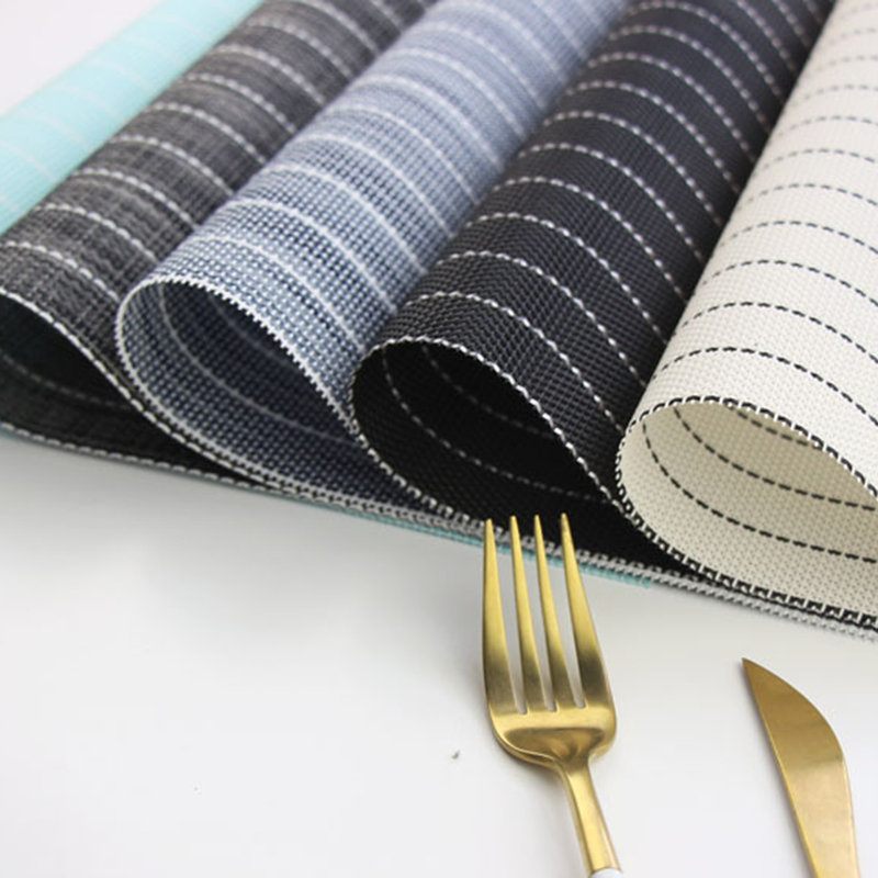 Black And White Stripes Pvc Western Food Pad Japán Stílusú Pad Mat