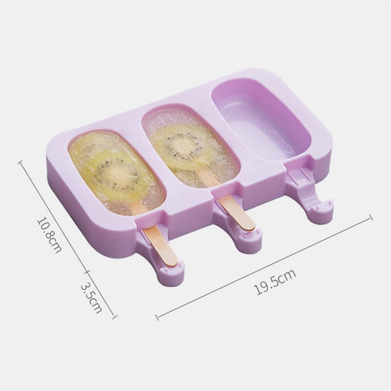 Ice Cream Fagylalt Forma Szilikon Rajzfilm Házi Popsika Popsiforma Otthoni Készlet 50 Fa Pálcika