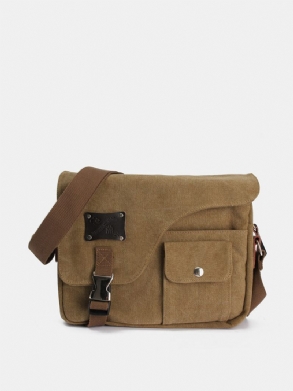 Vintage Messenger Bag Canvas Crossbody Táska Válltáska Férfiaknak