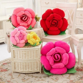 40 cm-es 3d Színes Rózsa Virágok Díszpárna Plüss Kanapé Autós Iroda Hátpárna Valentin-napi Ajándék