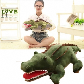 55 cm-es Aranyos Rajzfilm Plüsszöld 3d Krokodil Alakú Meleg Kézpárna Gyerekjáték Kreatív Ajándék