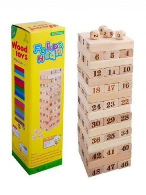 Társasjátékok Domino Tower Játék Fahalmozó Fajátékok Gyerekeknek Oktatási Játékok Ajándék