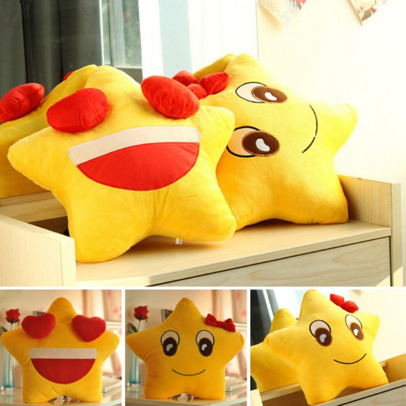 Vicces Aranyos Szerelmesek Yellow Star Dobópárna Expression Puha Plüss Kanapé Autós Irodai Párna