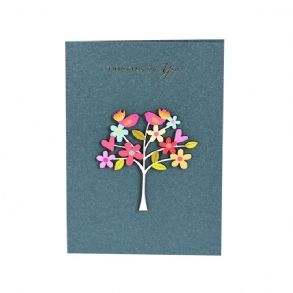 Elegáns Vintage Mini Üdvözlőlapok Fafaragás Díszítéssel Szerelmes Virágmintás Születésnapi Esküvői Parti Összecsukható Üzenetkártya