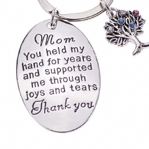 Minimalista Strassz Dekoráció Köszönet Anyák Napi Ajándék Kiegészítők Finom Elegáns Feliratú Rozsdamentes Acél Kulcstartó Anyának