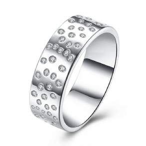 Yueyin Simple Ring Spot Cirkon Női Gyűrű Ajándék