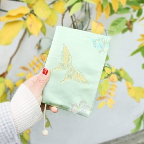 Vintage Butterfly Kézzel Készített Vászon Könyvborító Notebook Textil Kézi Számla A5a6 Állítható Könyvkabát