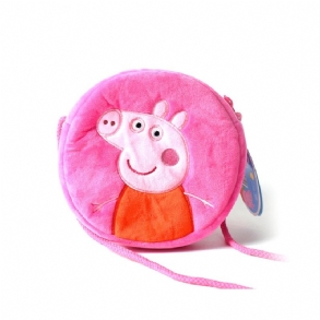 Aranyos Peppa George Pig Little Kerek Gyermek Válltáska Ultrasoft Plüss Pamut Táska Keresztes Testtáska Lányoknak Fiúknak