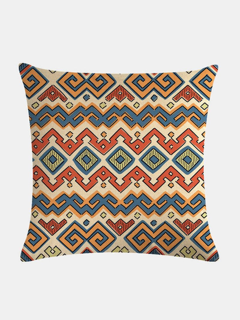 Bohém Geometrikus Mintás Vászon Párnahuzat Otthoni Kanapé Art Decor Díszpárnahuzat