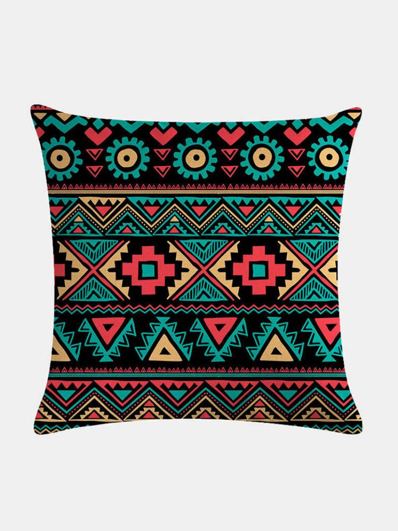 Bohém Geometrikus Mintás Vászon Párnahuzat Otthoni Kanapé Art Decor Díszpárnahuzat