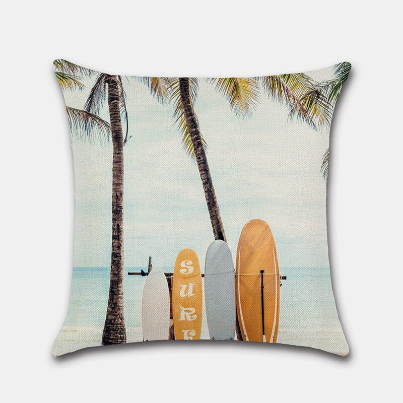 Strand Párnahuzat Autó Beach Coconut Palm Digitális Nyomtatott Ágynemű Mag Nélkül