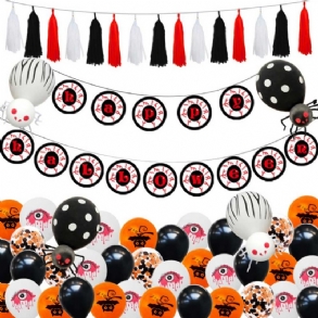 Halloween Balloon Suit Horror Eye Medál Flag Húzva Dekoráció
