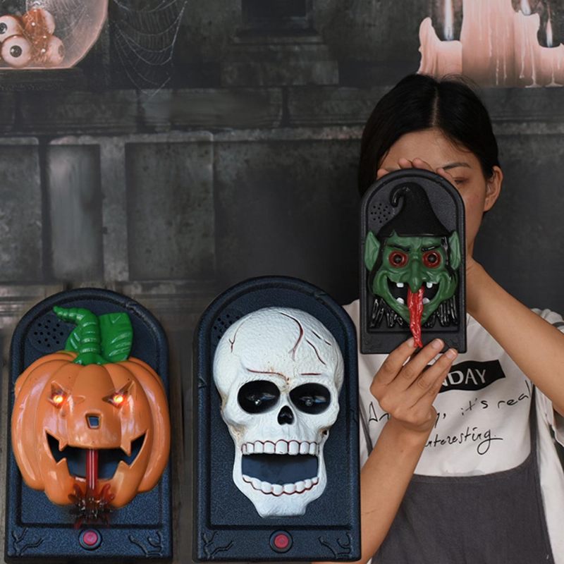 Halloween Dekoráció Kukac Játékok Horror Csengő Szellem Csontváz Egész Házibuli Kellékek Ragyogó Sütőtök