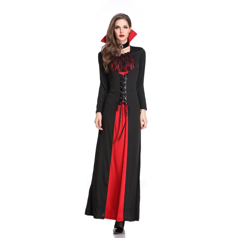 Vámpír Jelmez Királynő Ruha Halloween Húsvét Karácsony Nőknek Felnőtt Cosplay Szerepjáték