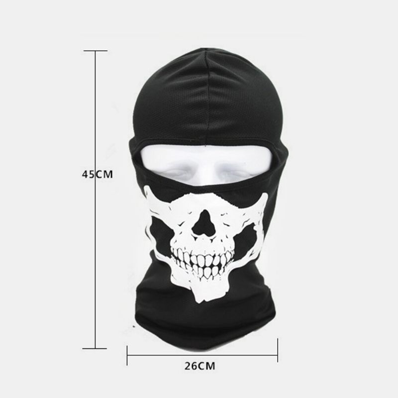 Halloween Kültéri Cs Fejvédő Koponya Mintás Maszk