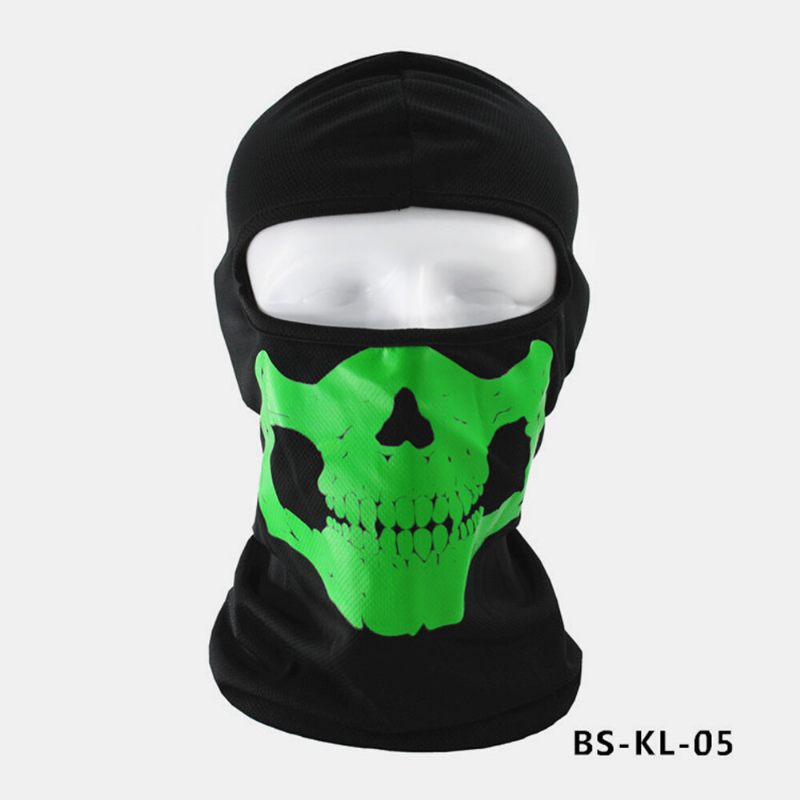 Halloween Kültéri Cs Fejvédő Koponya Mintás Maszk