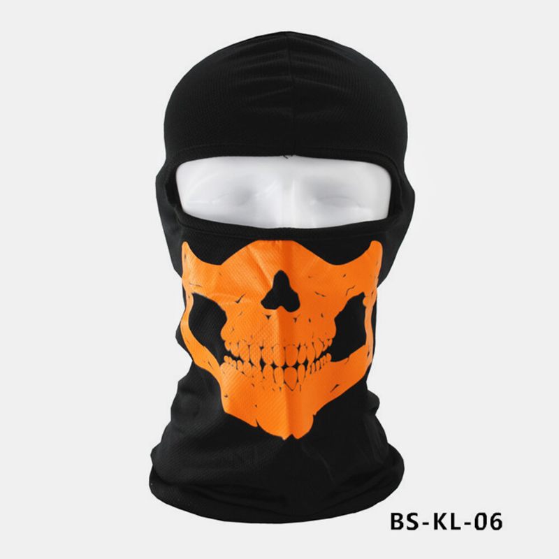 Halloween Kültéri Cs Fejvédő Koponya Mintás Maszk