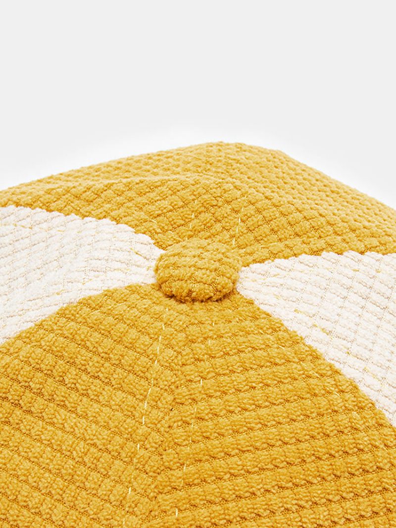 Uniszex Kordbársony Színben Passzoló Patchwork Hímzőcérna Teljesen Karima Nélküli Sapka Landlord Skull Cap