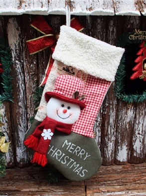 Karácsonyi Dekoráció Zokni Kockás Hóember Ajándékok Időseknek Karácsonyfára