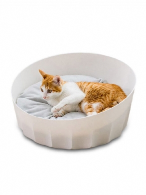 Jordan&judy White Round Pet Cat Nest Sleeping House Ágy Mosható Puha Anyag A Xiaomi Youpintől