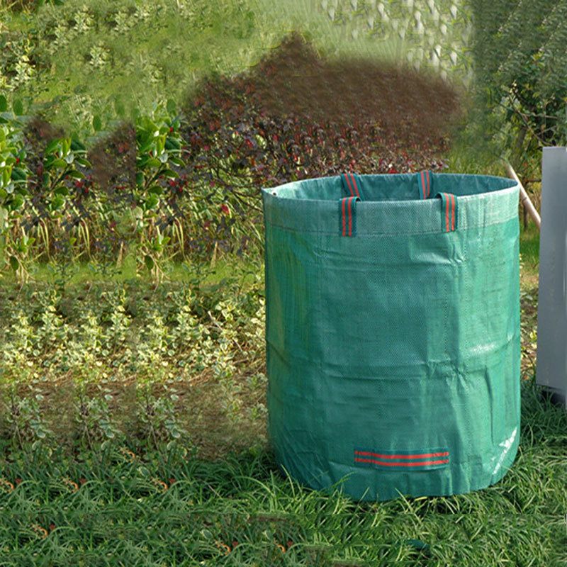 3 Db 72 Gallon Kerti Leveles Zsák Gyom Fű Konténer Újrafelhasználható Udvari Szerszám Tároló Szennyes Szemetes