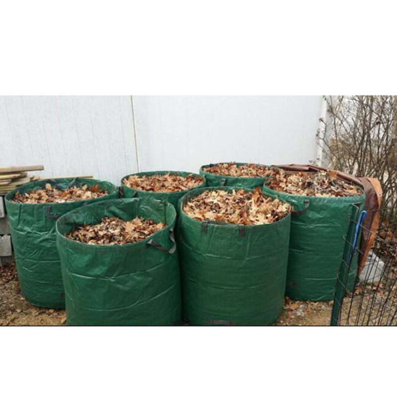 3 Db 72 Gallon Kerti Leveles Zsák Gyom Fű Konténer Újrafelhasználható Udvari Szerszám Tároló Szennyes Szemetes