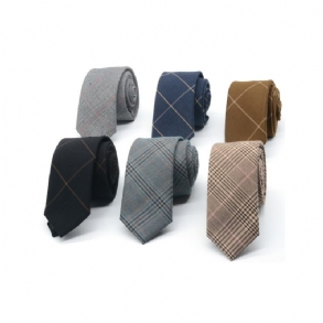 Férfi 6 cm-es Keskeny Csokornyakkendők Kézműves Egyedi Csíkos És Rácsmintás Üzleti Nyakkendők – Különböző Stílusok Férfiaknak