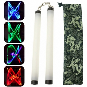 Led Lámpa Világító Nunchucks Nunchakus Glowing Stick Gyakorló Előadás Kung Fu Tánc Kiegészítők Street Dance Tool